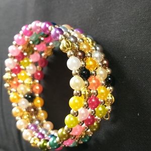 Multi Colored Memory Wire Wrap Bracelet